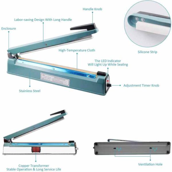 Snack Packaging Film Sealer, Manual Plastic Bag Impulse Sealing machine