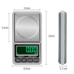 Professional Mini Gem Scale, 0.1g Readability, Compact Pocket Tool